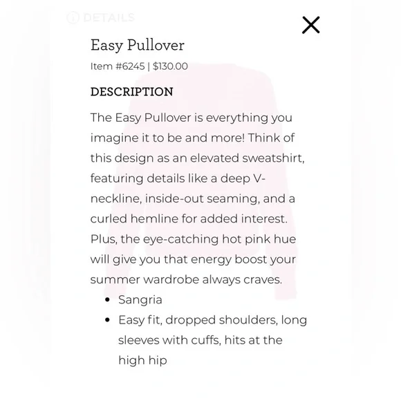 CAbi V-Neck Sweater in Hot Pink - Picture 7 of 7